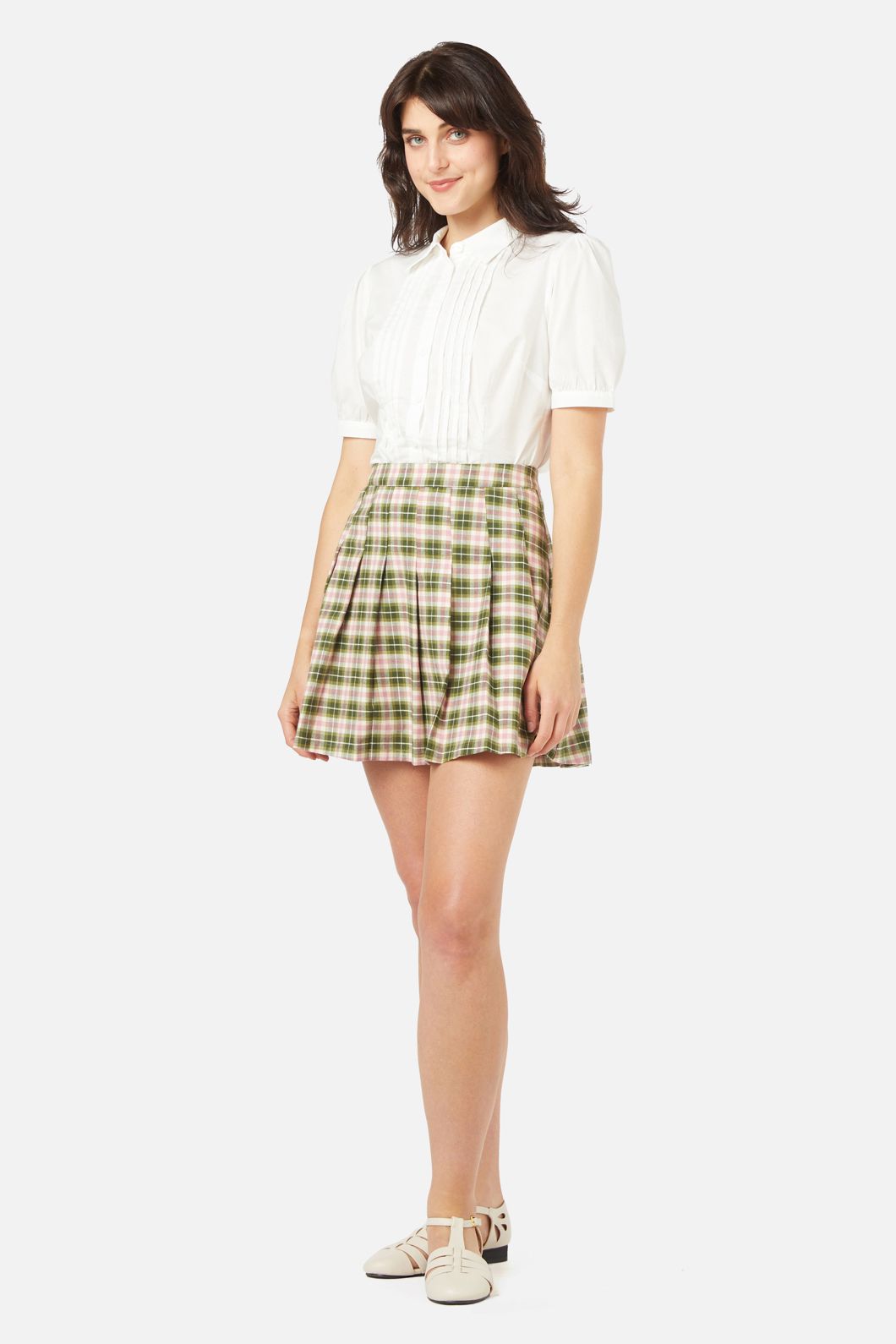 Green/White Check Skirt - Lowes Menswear